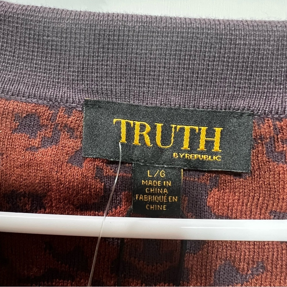 NWT Truth by Republic Burgundy Polo Shirt- L - Picture 4 of 9